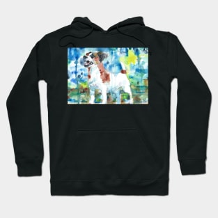 JACK RUSSELL TERRIER - watercolor portrait .2 Hoodie